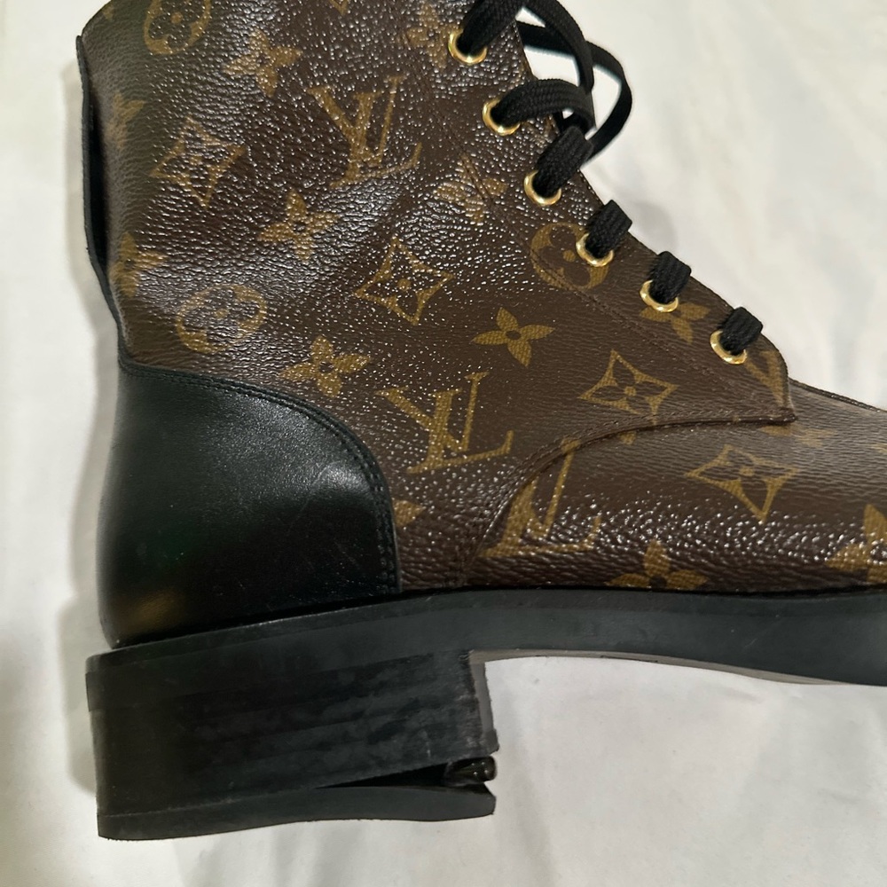 Louis Vuitton Black and Brown Combat Boots - Picture 4 of 7